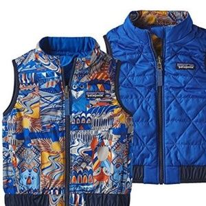 Baby Boy Reversible Puff-Ball Vest